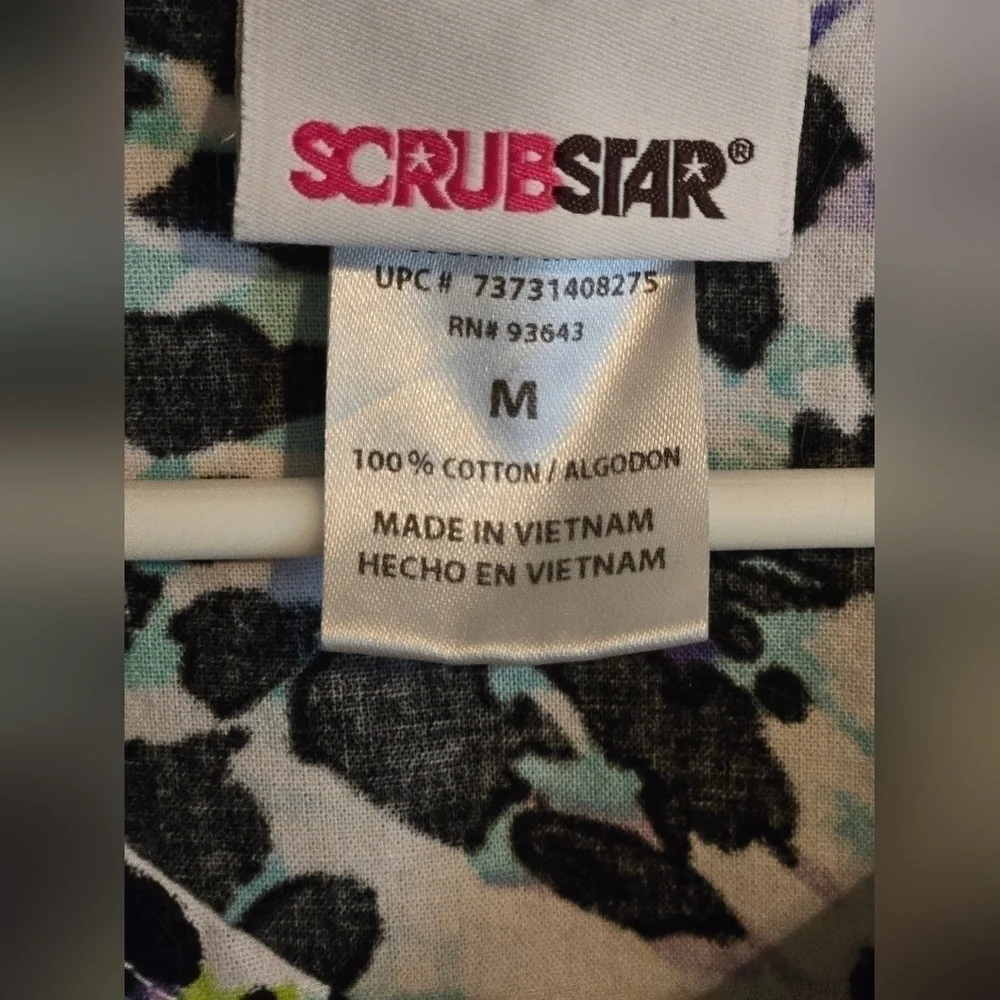 NWOT, ScrubStar, Women's Multicolor Scrub Top, Size: Medium, Gorgeous Top!!! - Picture 8 of 9